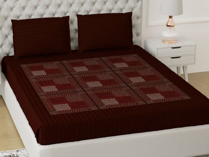 3001-Hometrade India-Standard King Size (90*108 Inches)-Buy Pure Cotton Jaipuri Printed Flat King Size Double Bedsheet With 2 Matching Pillow Cover 3001-Hometrade India-Standard King Size (90*108 Inches)-Buy Pure Cotton Jaipuri Printed Flat King Size Double Bedsheet With 2 Matching Pillow Cover