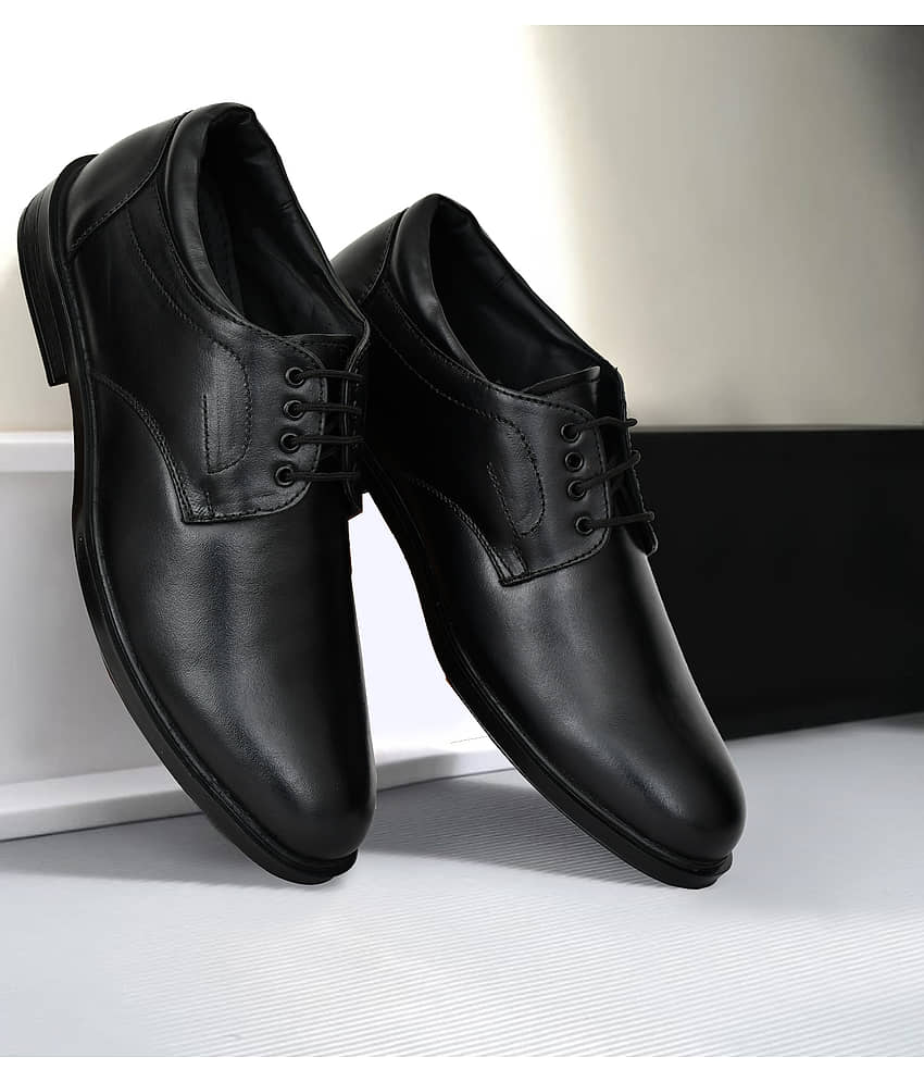 VATELIO Black Men's Derby Formal Shoes