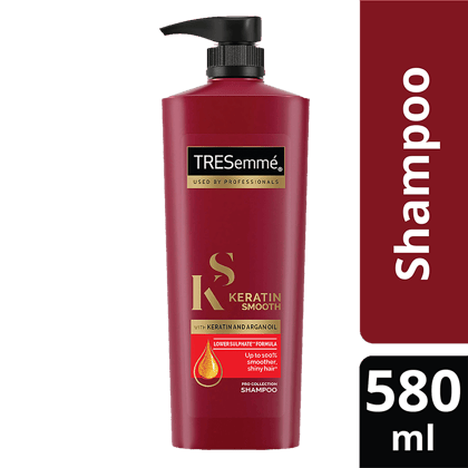Tresemme Keratin Smooth Pro Collection Shampoo - Keratin & Argan Oil, Upto 100% Smoother Shiny Hair, 580 Ml