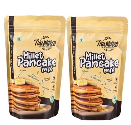 Trumillets Carrot Millet Pancake | Instant Breakfast Mix | 100% Vegetarian Eggless Healthy Breakfast for Kids & Adults | No Added Maida | No Refined Sugar |Gluten Free (Each 150 Gm Pack of 2)