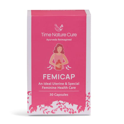 Time Nature Cure Femicap Uterine & Feminine Health Supplement, 30 Capsules, Ayurvedic Formula Time Nature Cure Femicap Uterine & Feminine Health Supplement, 30 Capsules, Ayurvedic Formula