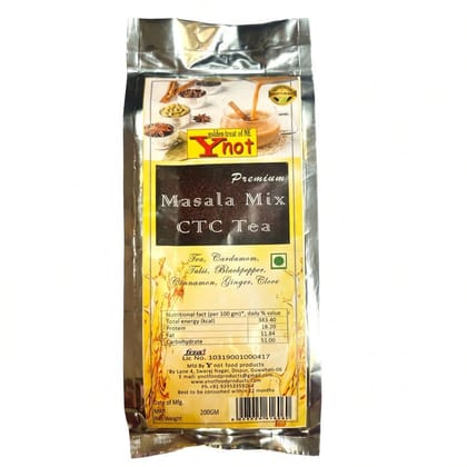 Y Not Premium Masala Mix CTC Tea - 200 gm - One pouch