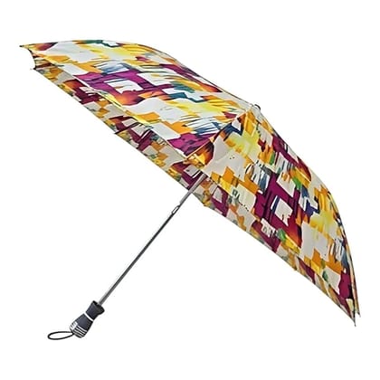 Compact Folding Umbrella with Multicolour Abstract Print, Portable Travel Umbrella Compact Folding Umbrella with Multicolour Abstract Print, Portable Travel Umbrella