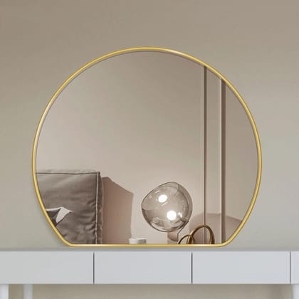 Writings on the Wall Designer Arc Wall Mirror 2 Feet Elegant Modern Decorative Mirror Made Of Metal And Glass