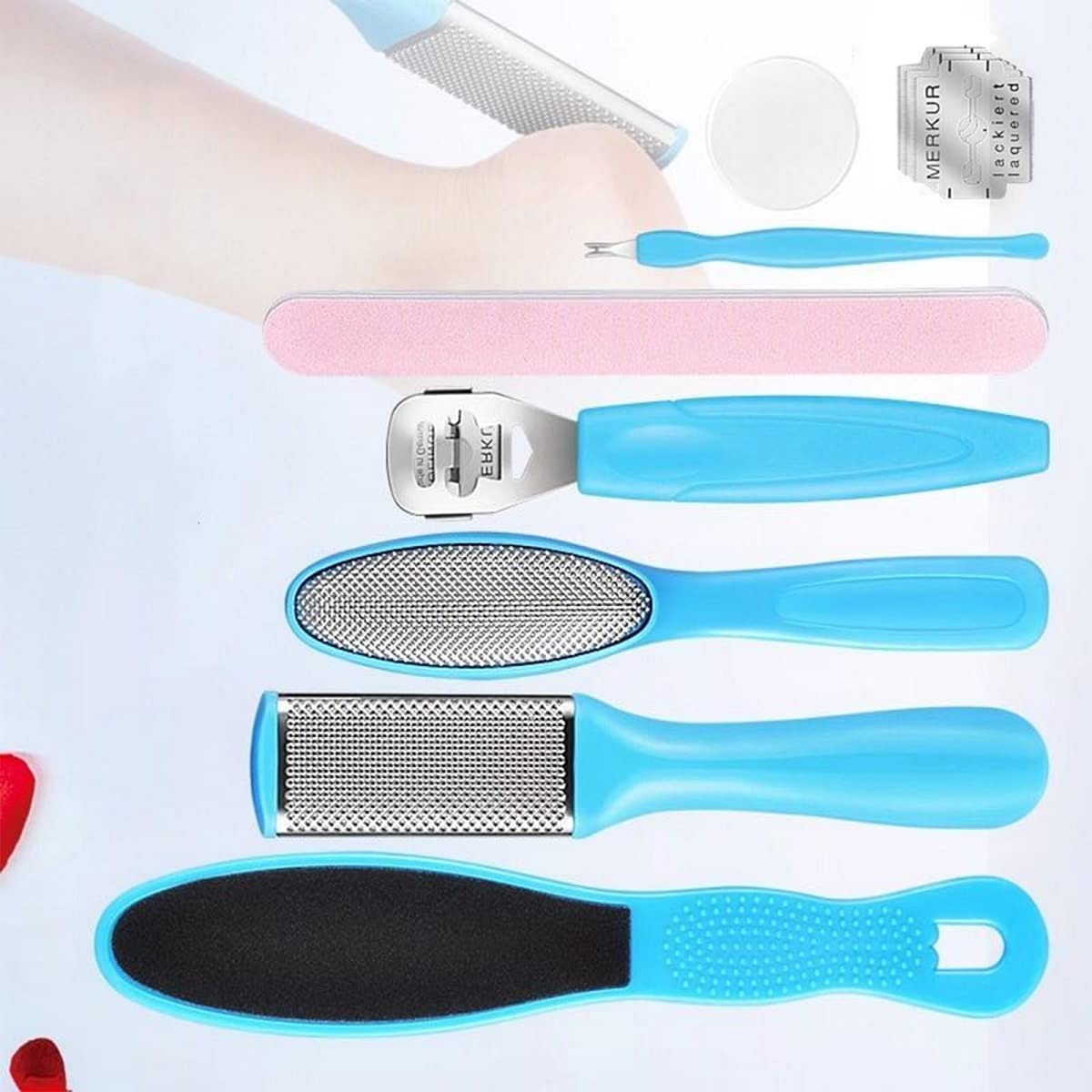 Elecsera Pedicure Tools For Feet - Footfile Kit, Foot Scrubber | Scrub For Dead Skin
