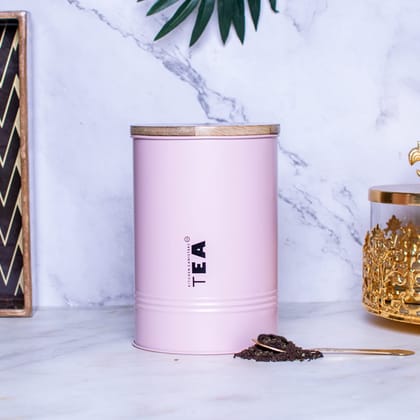 Craftlayout TIN Tea Canister, Yellow 900 Ml