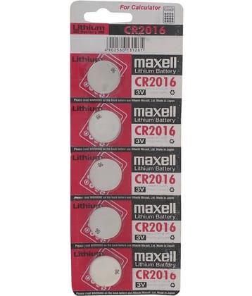 Maxell Lithium Battery Cr2016 3v (pack Of Five)