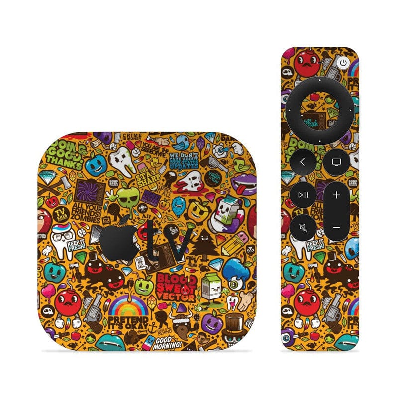 Olive Yellow Abstract Skin For Apple TV