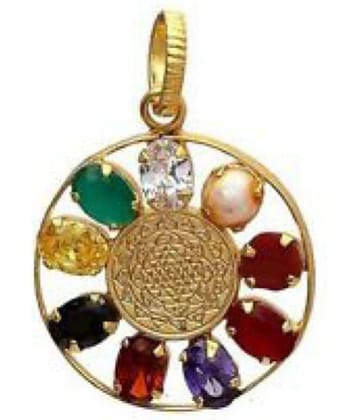 100% Orginal Navratna Pendant For Health,Wealth & Good Fortune - Pack of 1