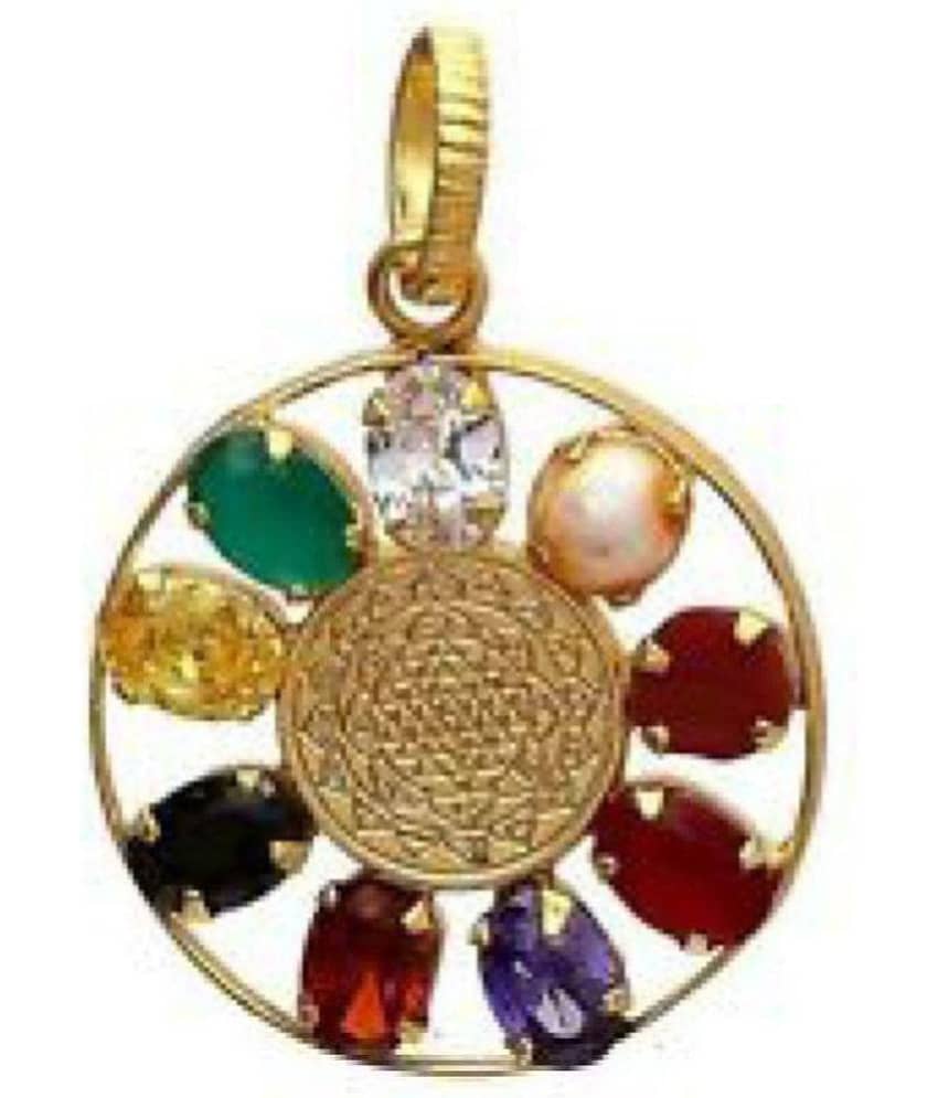 100% Orginal Navratna Pendant For Health,Wealth & Good Fortune - Pack of 1