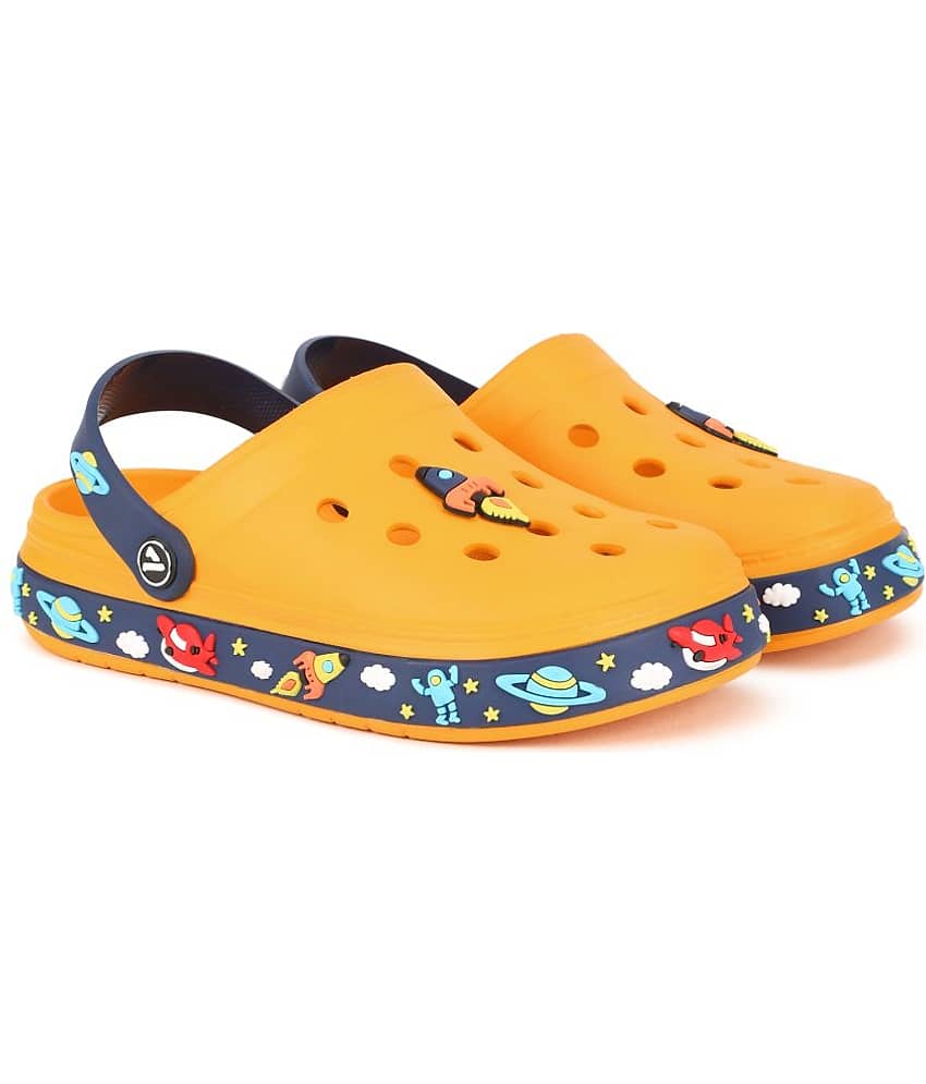 Aqualite Boys Yellow & Navy Blue Clogs