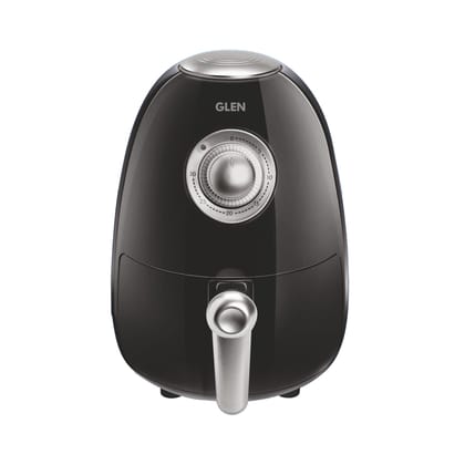 Electric Mini Air Fryer 2 Litres, 800W, Preset Temperature Control -Black & Silver (3045)
