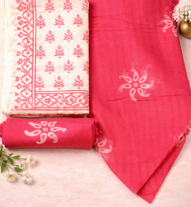 Handcrafted Batik Print Unstitched 3-Piece Suit Set Handcrafted Batik Print Unstitched 3-Piece Suit Set