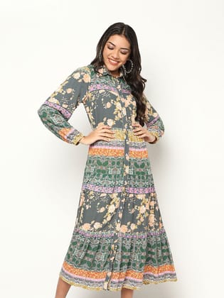 Prismatic Multicolor Maxi Dress