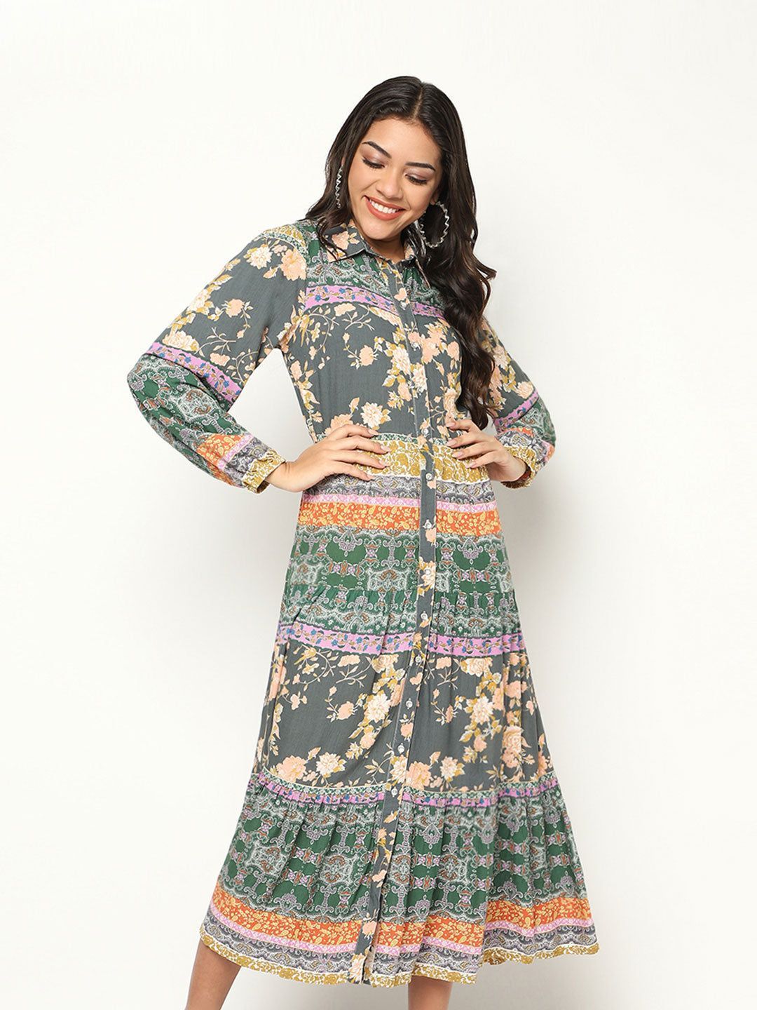 Prismatic Multicolor Maxi Dress