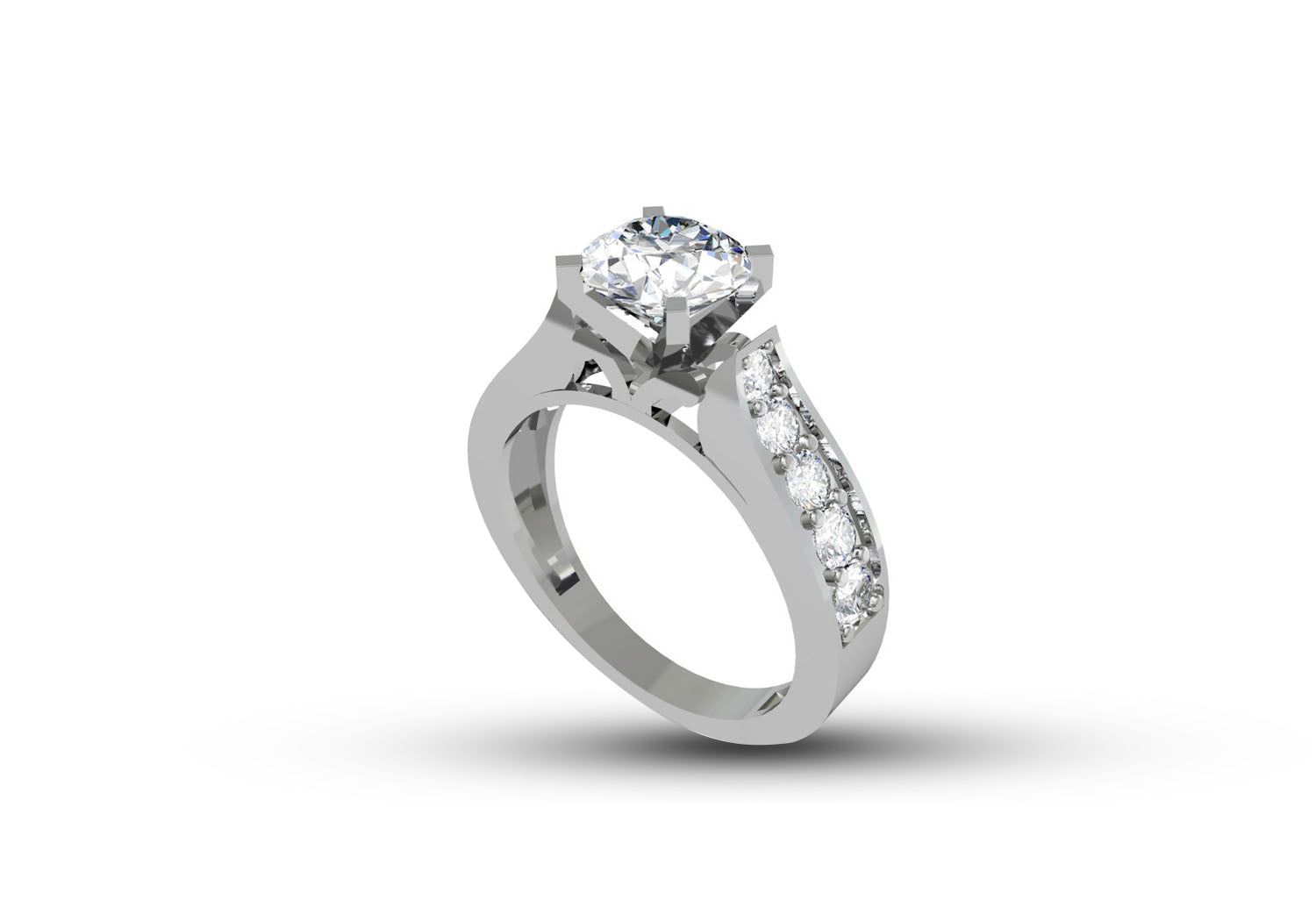 Edgy Radiance Engagement Ring