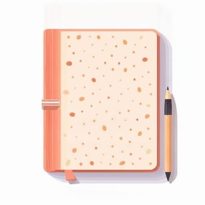 Spotted Design Notebook with Pencil