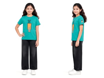 KUCHU Kids Give Me Some More Space Printed T-Shirt (Teal Green, 6–7 Years) | Cotton Modal Fabric | Breathable | Lightweight | Comfortable Wear KUCHU Kids Give Me Some More Space Printed T-Shirt (Teal Green, 6–7 Years) | Cotton Modal Fabric | Breathable | Lightweight | Comfortable Wear