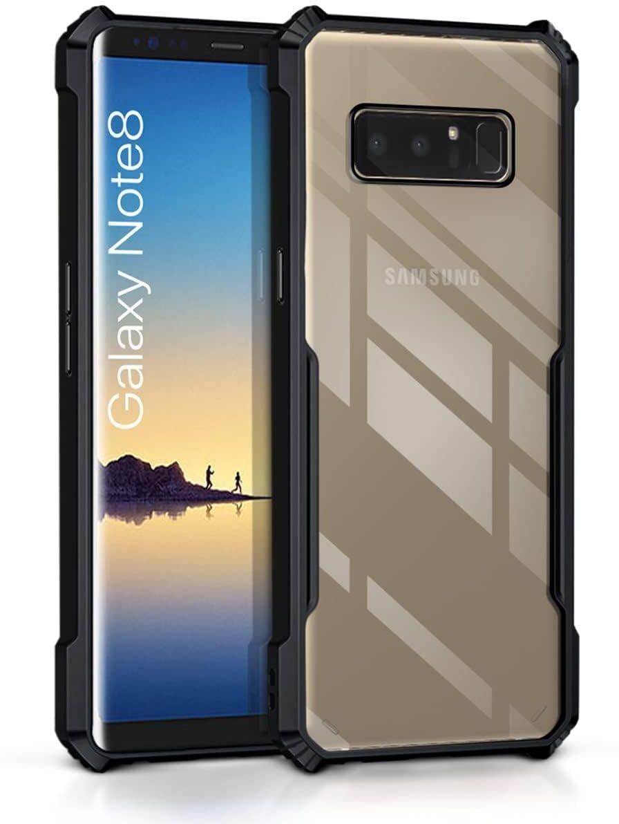 PLUGTECH Slim Shockproof Case | Matte Black Soft | Drop Protection | Precise Cutouts | Premium Mobile Cover for Samsung Galaxy Note 8