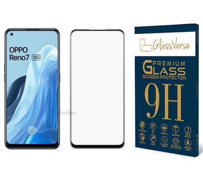 GlassVerse Anti-Shatter Tempered Glass For Oppo Reno 7 5G (Pack of 1) with Free Installation Kit Full screen Coverage Free Replacement If Received Damaged - 6.43 inch GlassVerse Anti-Shatter Tempered Glass For Oppo Reno 7 5G (Pack of 1) with Free Install