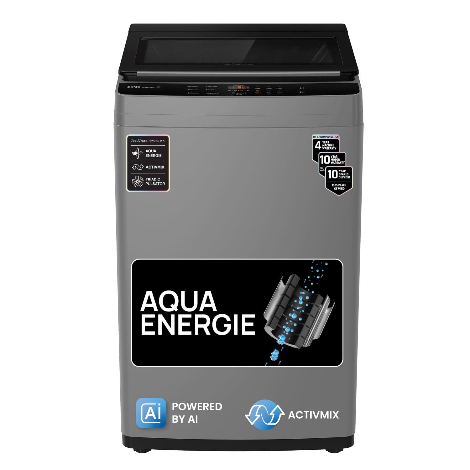 IFB 6.5 Kg 5 Star with Deep Clean Technology, AI Powered, Fully Automatic Top Load Washing Machine (TL650MG1, ActivMix, Aqua Energie, Med Grey) IFB 6.5 Kg 5 Star with Deep Clean Technology, AI Powered, Fully Automatic Top Load Washing Machine (TL650MG1,