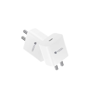 VOXEL 100 Watt C Port PD Fast Charger AB Plastic (White)