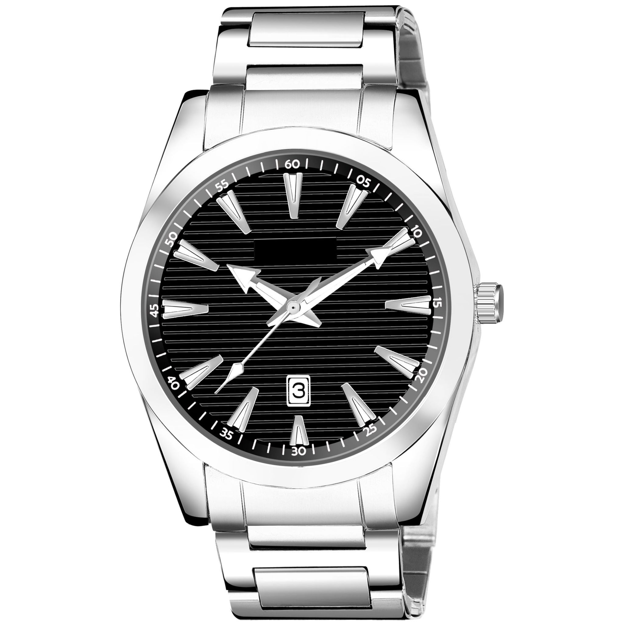 LOREM Black Dial Date Function Analog Watch for Men LR148-UF
