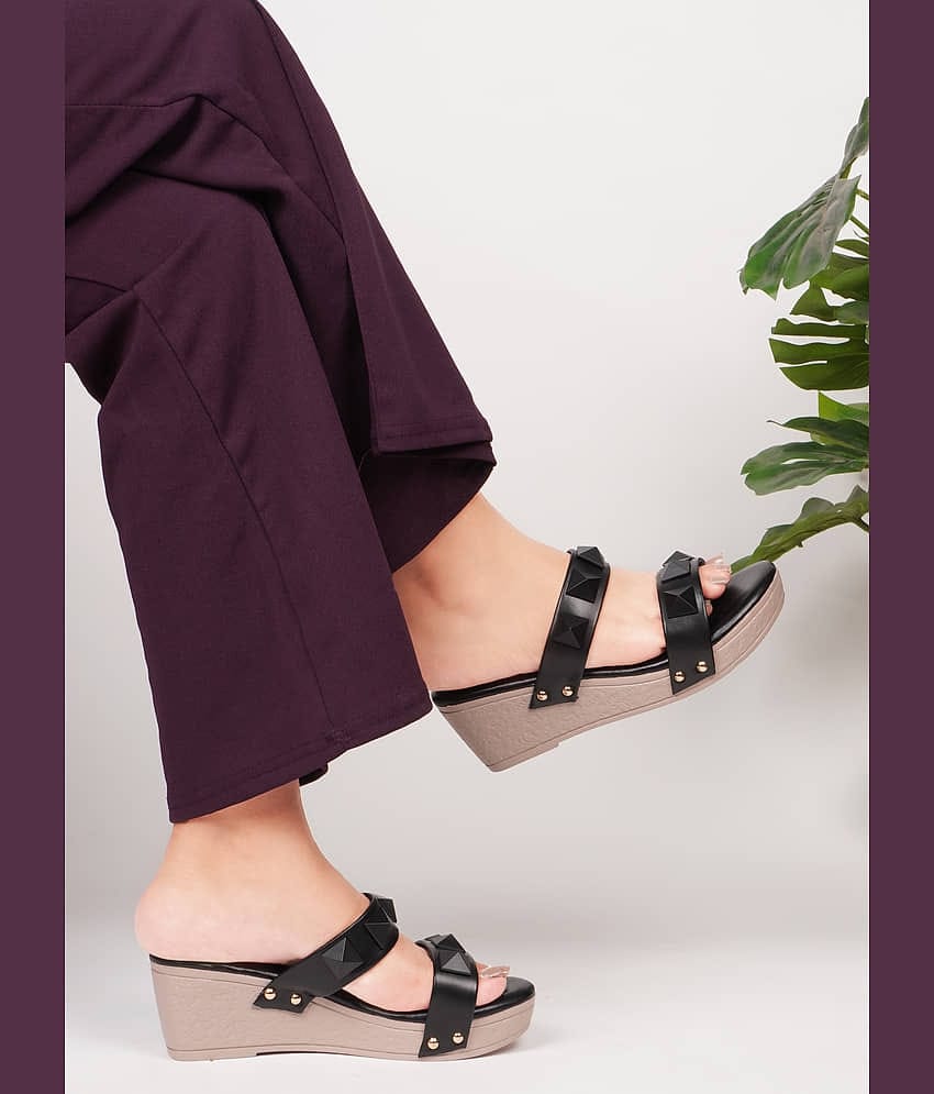 JM Looks Black Women's Sandal Heels