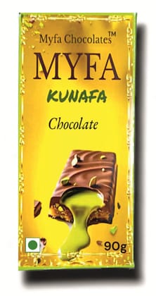 Myfa Chocolates Kunafa Pistachio Chocolate Bar (90g) | Premium Milk Chocolate with Crunchy & Creamy Pistachio Filling | Gourmet Middle Eastern Inspired Dessert Bar Myfa Chocolates Kunafa Pistachio Chocolate Bar (90g) | Premium Milk Chocolate with Crunchy & Creamy Pistachio Filling | Gourmet Middle Eastern Inspired Dessert Bar
