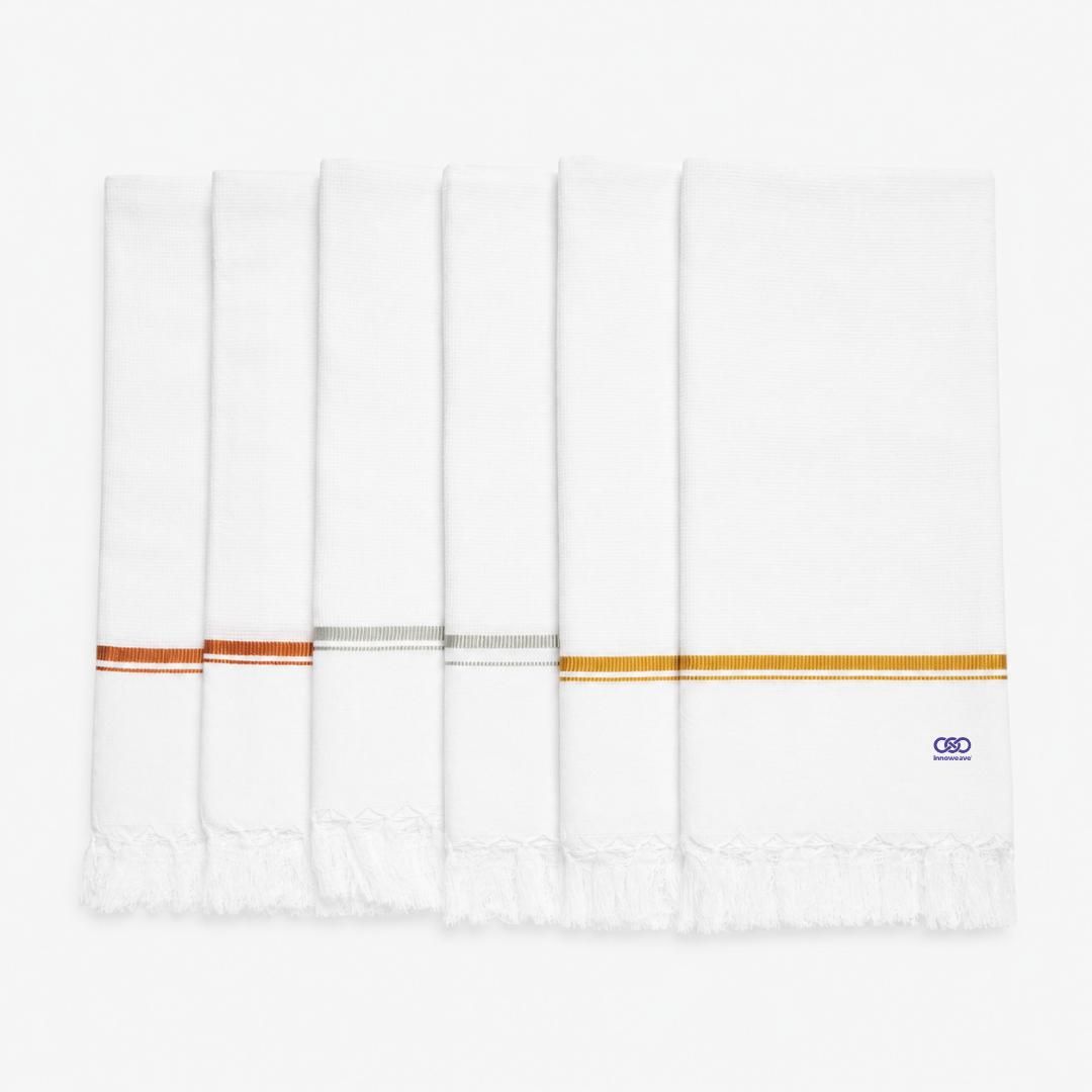 Royal Trio White Towels (Pack of 6)