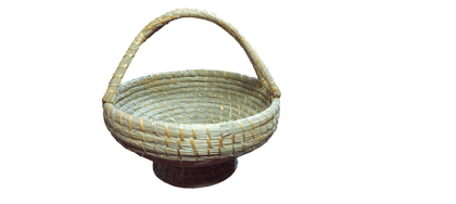 Handmade Natural Grass Basket – Eco-Friendly Multipurpose Basket (Quantity 1pc )