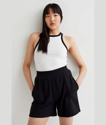 Scrott Fitness Cotton Hot Pants - Black