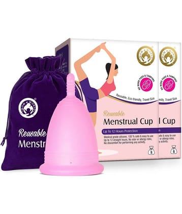Mom & World Reusable Menstrual Cup, 100% Medical Grade Silicone(Small), Pack Of 2, Capacity 120 ml