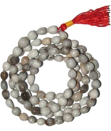 Yuvi Shoppe Vaijayanti Mala 108+1 Beads For Unisex - Off White