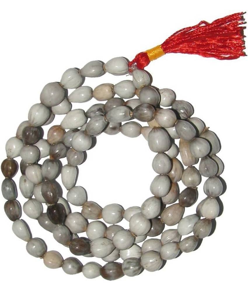 Yuvi Shoppe Vaijayanti Mala 108+1 Beads For Unisex - Off White