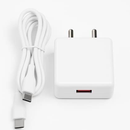 GKON Dura Charge 3.1A Type-C Fast Travel Charger with USB Cable (White) GKON Dura Charge 3.1A Type-C Fast Travel Charger with USB Cable (White)