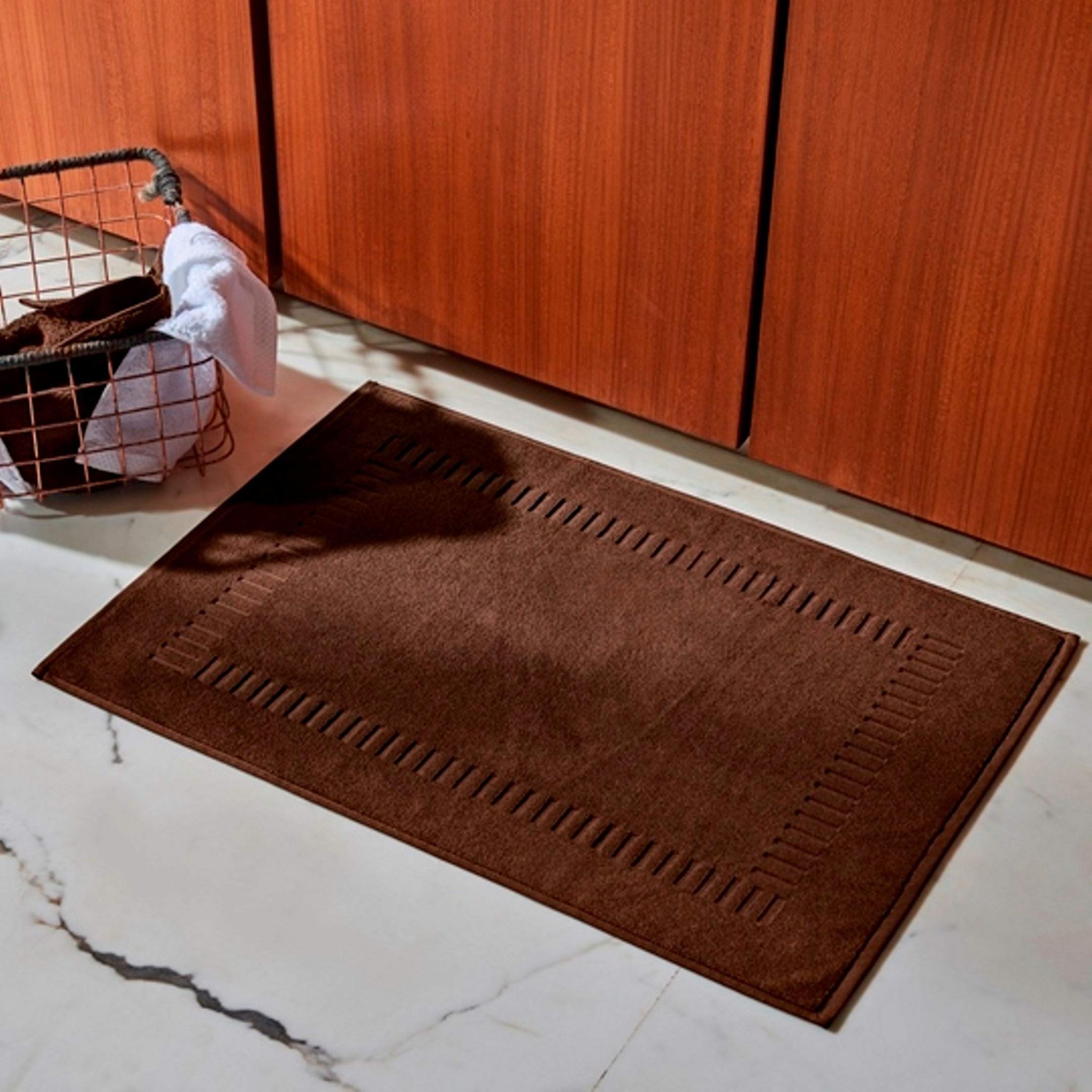 DDECOR - 550GSM Marron Bath Mat Brown