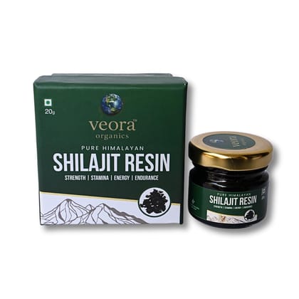 Veora Organics Pure Shilajit Resin | Himalayan with 75% Fulvic Acid & 85+ Trace Minerals | Natural Energy, Strength & Stamina Support | Lab Tested | Natural Energy Booster For Man And Woman