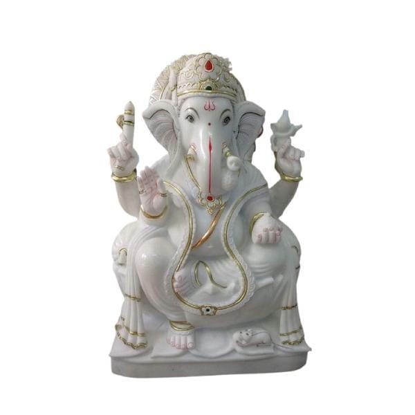 Ganapathi Statue - 2 Feet (White Marble)