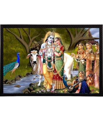 eCraftIndia Lord Krishna Satin Matt Texture UV Art Painting
