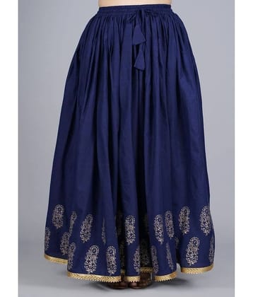 FABRR - Navy Cotton Women's Ball Gown Skirt ( Pack of 1 )