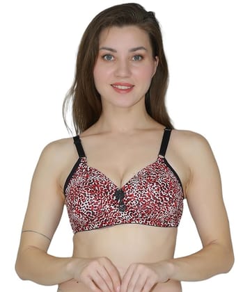 eorma Comfortable Full Coverage Leopard Print Bra | Soft, Non-Padded | Adjustable Straps | Everyday Wear for All Body Types (Red Print) eorma Comfortable Full Coverage Leopard Print Bra | Soft, Non-Padded | Adjustable Straps | Everyday Wear for All Body Types (Red Print)