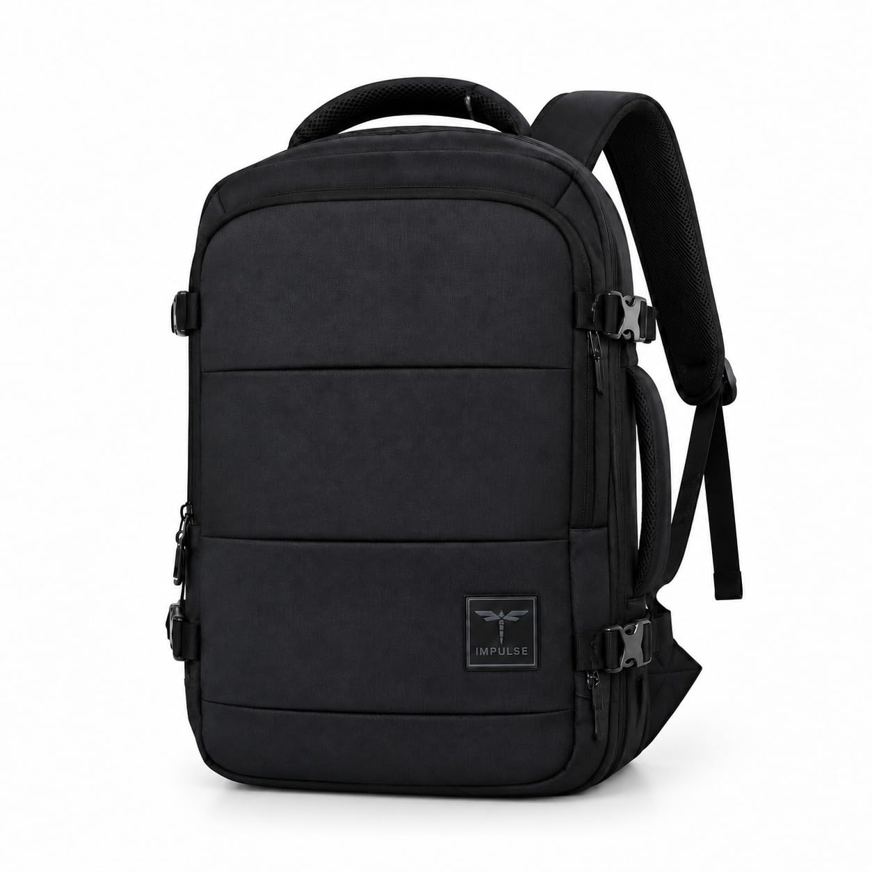 Impulse CommuterElite 40L Unisex Water Resistant Travel Laptop Backpack with USB Charging Port/Office Bag/School Bag/College Bag/Business Bag Fits Up to 16 Inch Laptop (Black)