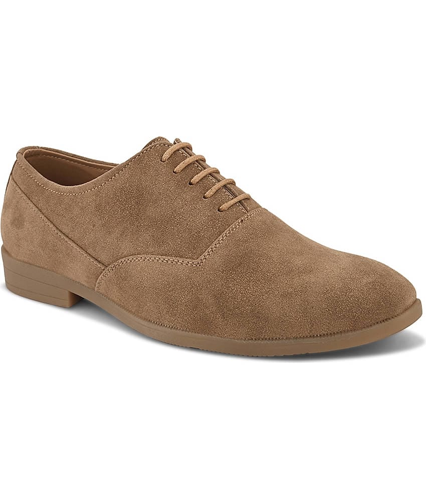 Fentacia Beige Men's Derby Formal Shoes