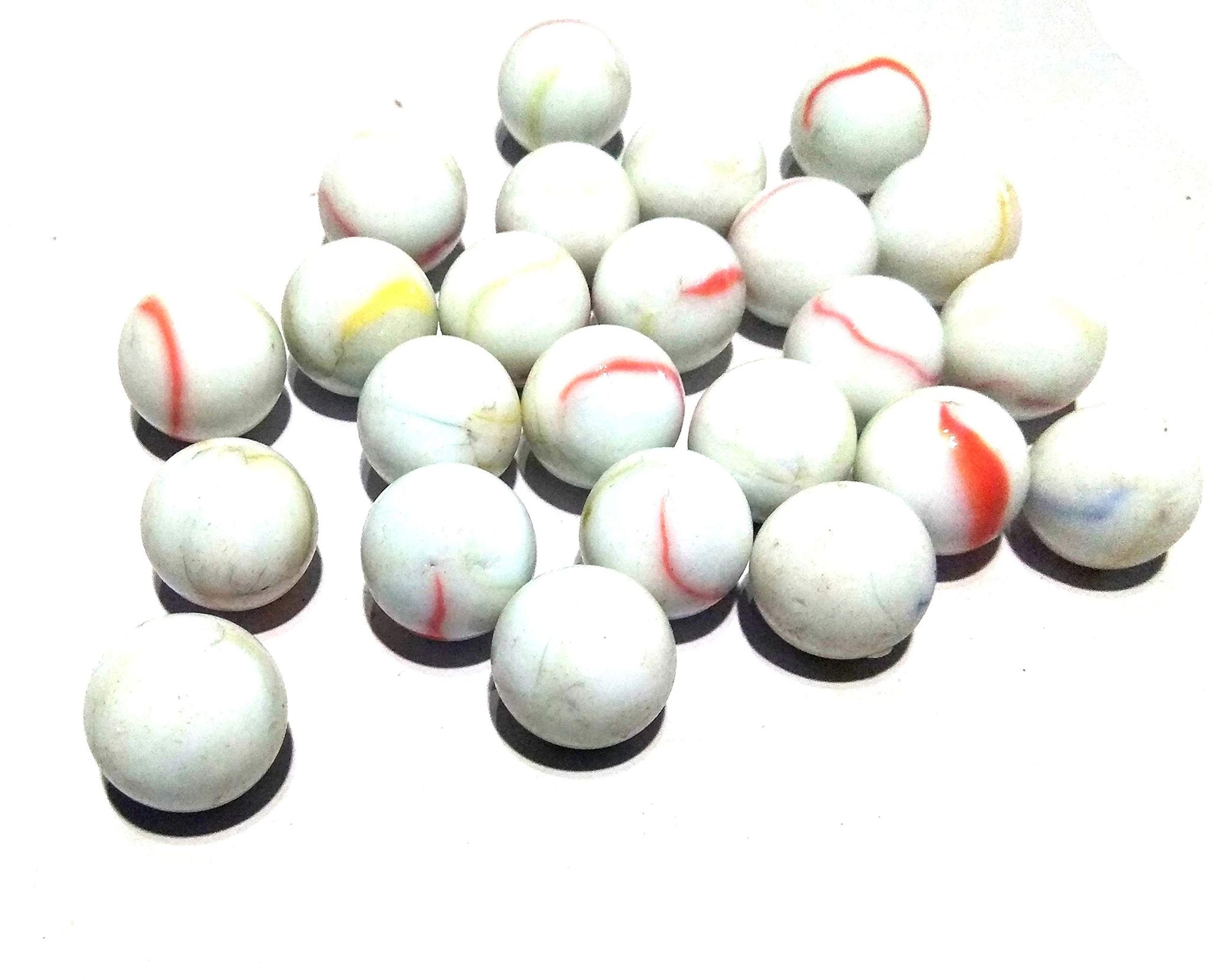 Nawani Collections Large Size 25 Pcs of Glass Marbles with Shooter Unique Collection