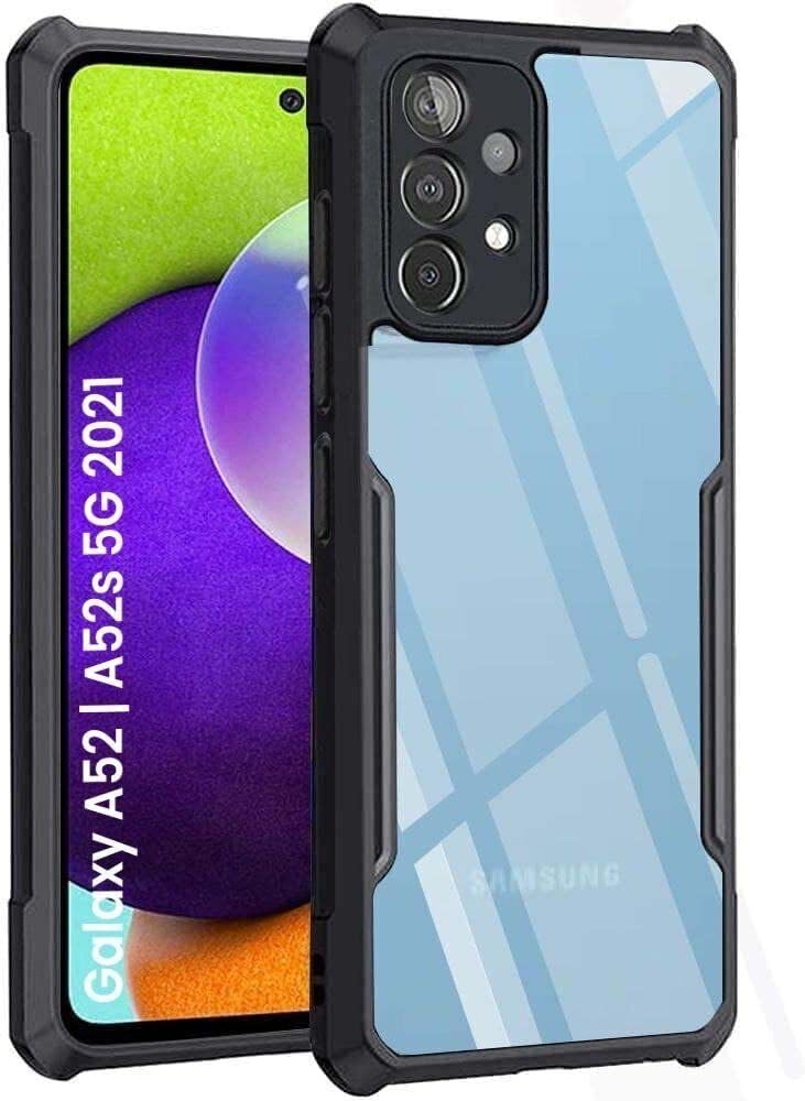 PLUGTECH Slim Shockproof Case | Matte Black Soft | Drop Protection | Precise Cutouts | Premium Mobile Cover for Samsung Galaxy A52, Samsung Galaxy A52 5G, Samsung Galaxy A52S 5G