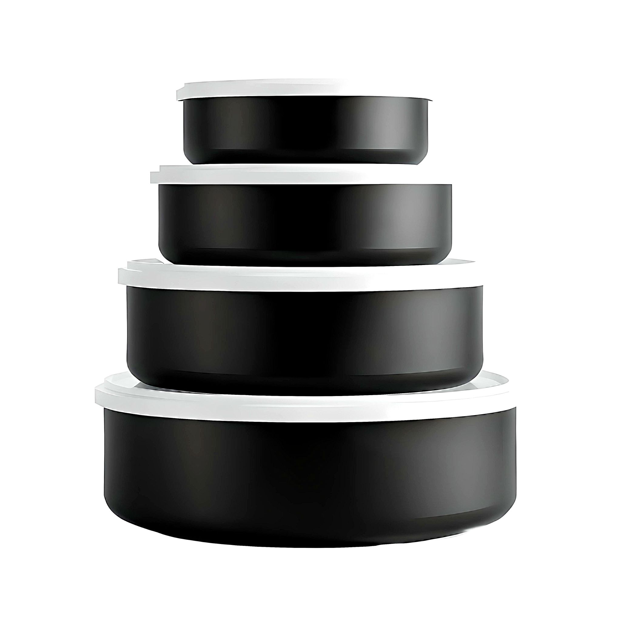 LA'FORTE Stainless Steel Utility Container - 800 ml, 550 ml, 350 ml, 180 ml LA'FORTE Stainless Steel Utility Container - 800 ml, 550 ml, 350 ml, 180 ml - Black