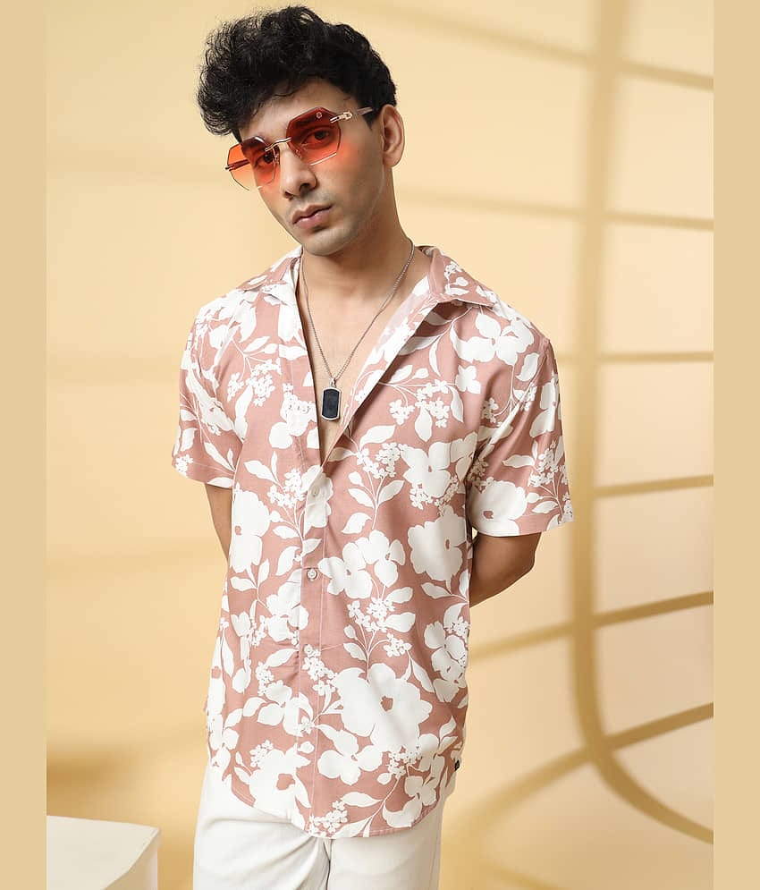 Rigo Rayon Relaxed Fit Printed Half Sleeves Men's Casual Shirt - Multicolor 1 ( Pack of 1 )