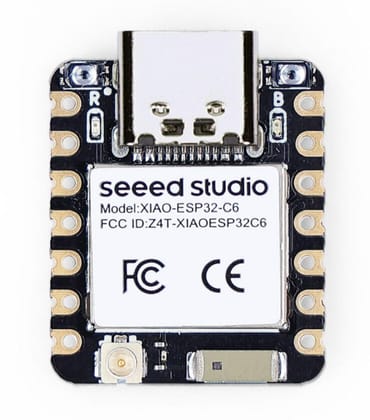 Seeed Studio XIAO ESP32C6 | 32-bit RISC-V MCU & 2.4 GHz Wi-Fi 6 & Bluetooth 5 (LE) & IEEE 802.15.4 USB Type C connectivity