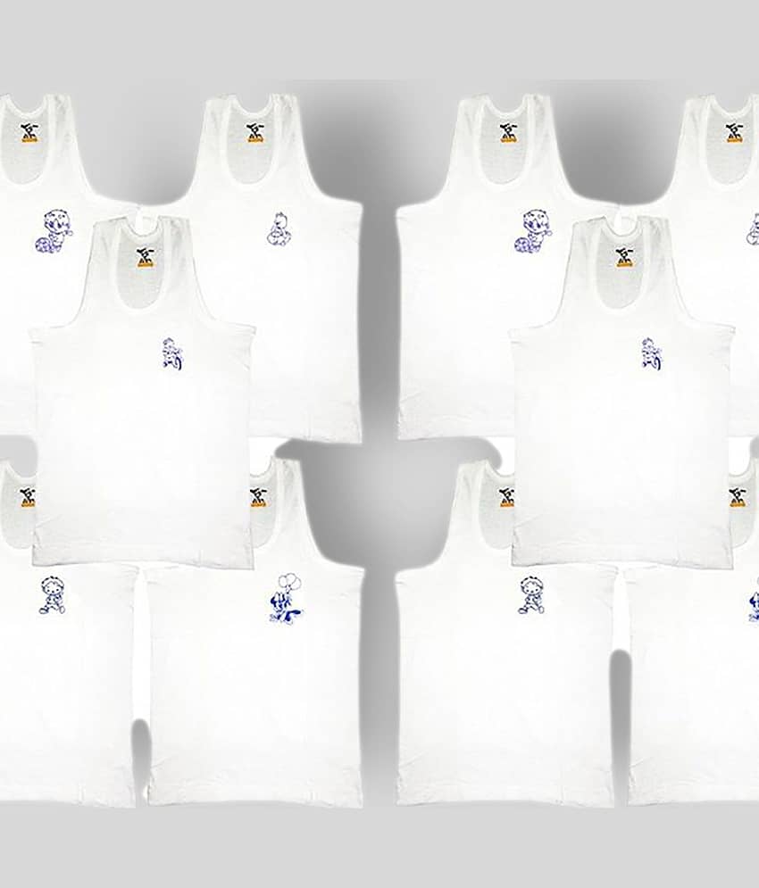 HAP Pack of 10 Boys 100% Cotton ( White )